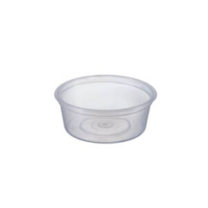 Plastic 4oz Sauce Container with Hinged Lids SC4 100ml