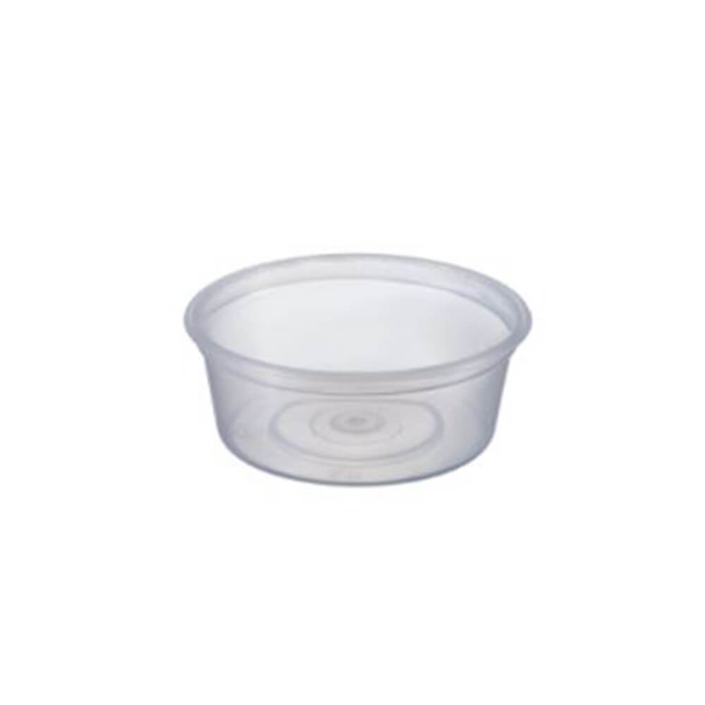 60mL Round Plastic Takeaway Sauce Container Bases 2500s