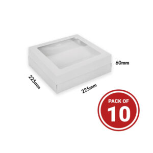 Grazing Catering Boxes White Square 10pk (Lids Included)