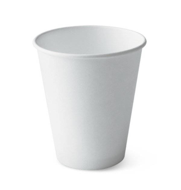8oz Single Wall Coffee Paper Cup White
