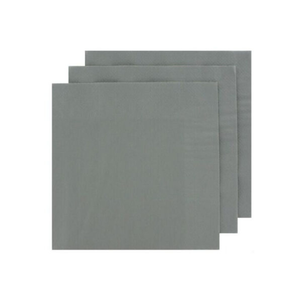 Dinner Napkin 2 ply grey - vs packaging