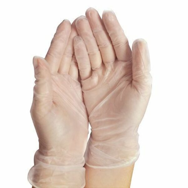 Vinyl Gloves Clear Lightly Powdered - Small - VS Packaging