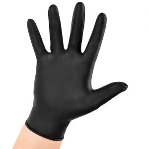 Nitrile Gloves Black Powder Free - Medium - VS Packaging