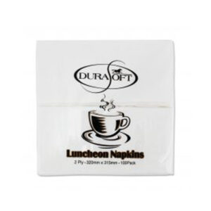 Durasoft 2ply Luncheon Napkins MF White - vs packaging